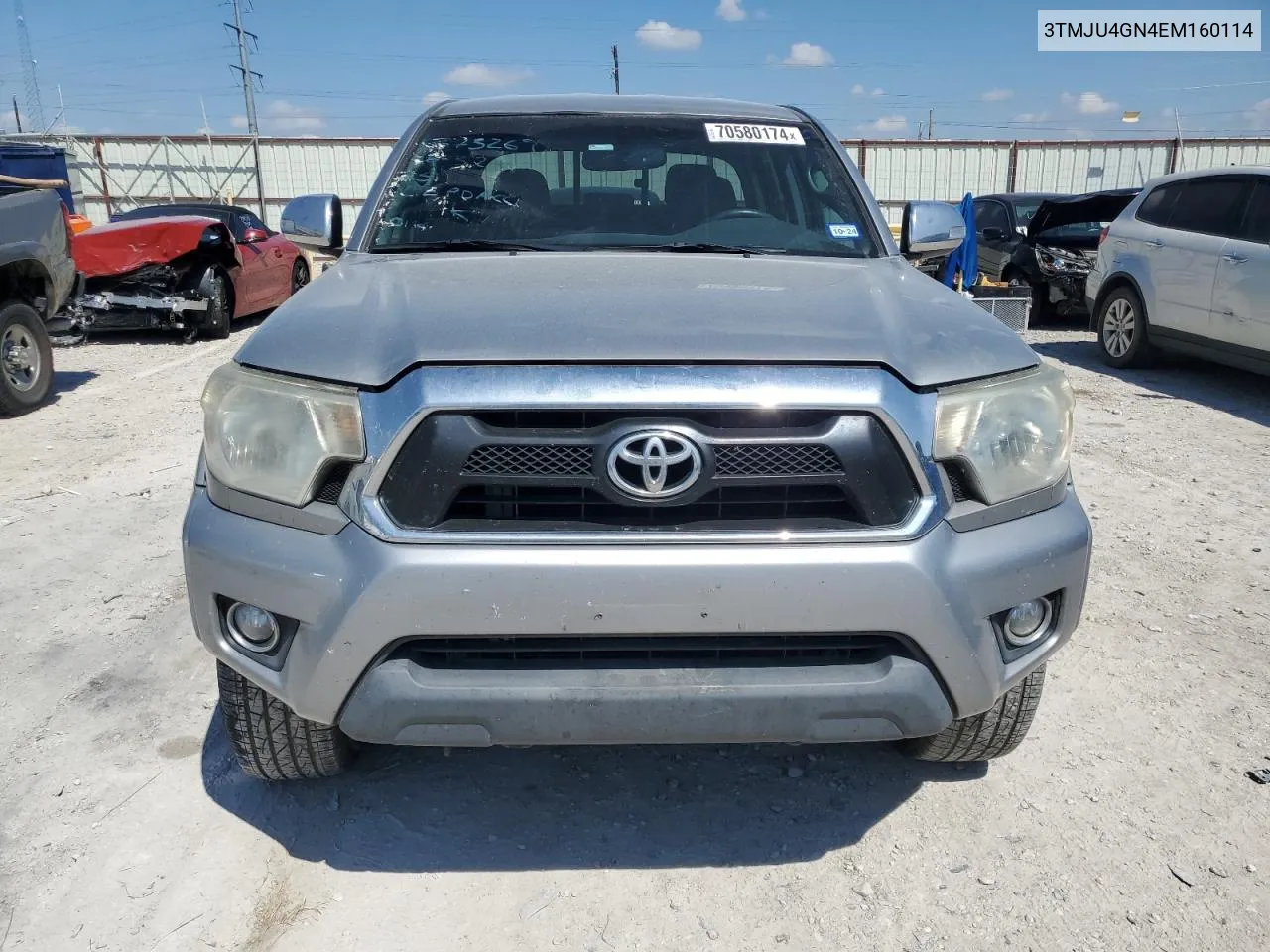 2014 Toyota Tacoma Double Cab Prerunner VIN: 3TMJU4GN4EM160114 Lot: 70580174