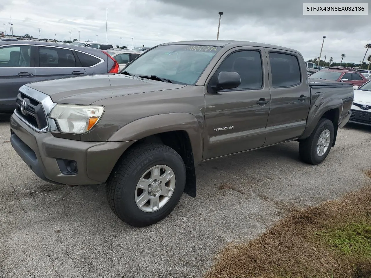 2014 Toyota Tacoma Double Cab VIN: 5TFJX4GN8EX032136 Lot: 74231294