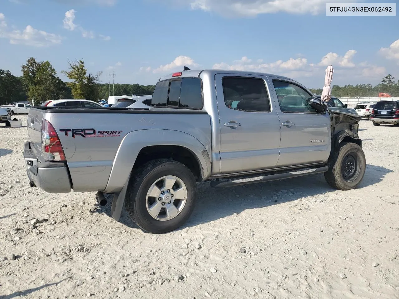 2014 Toyota Tacoma Double Cab Prerunner VIN: 5TFJU4GN3EX062492 Lot: 74463074