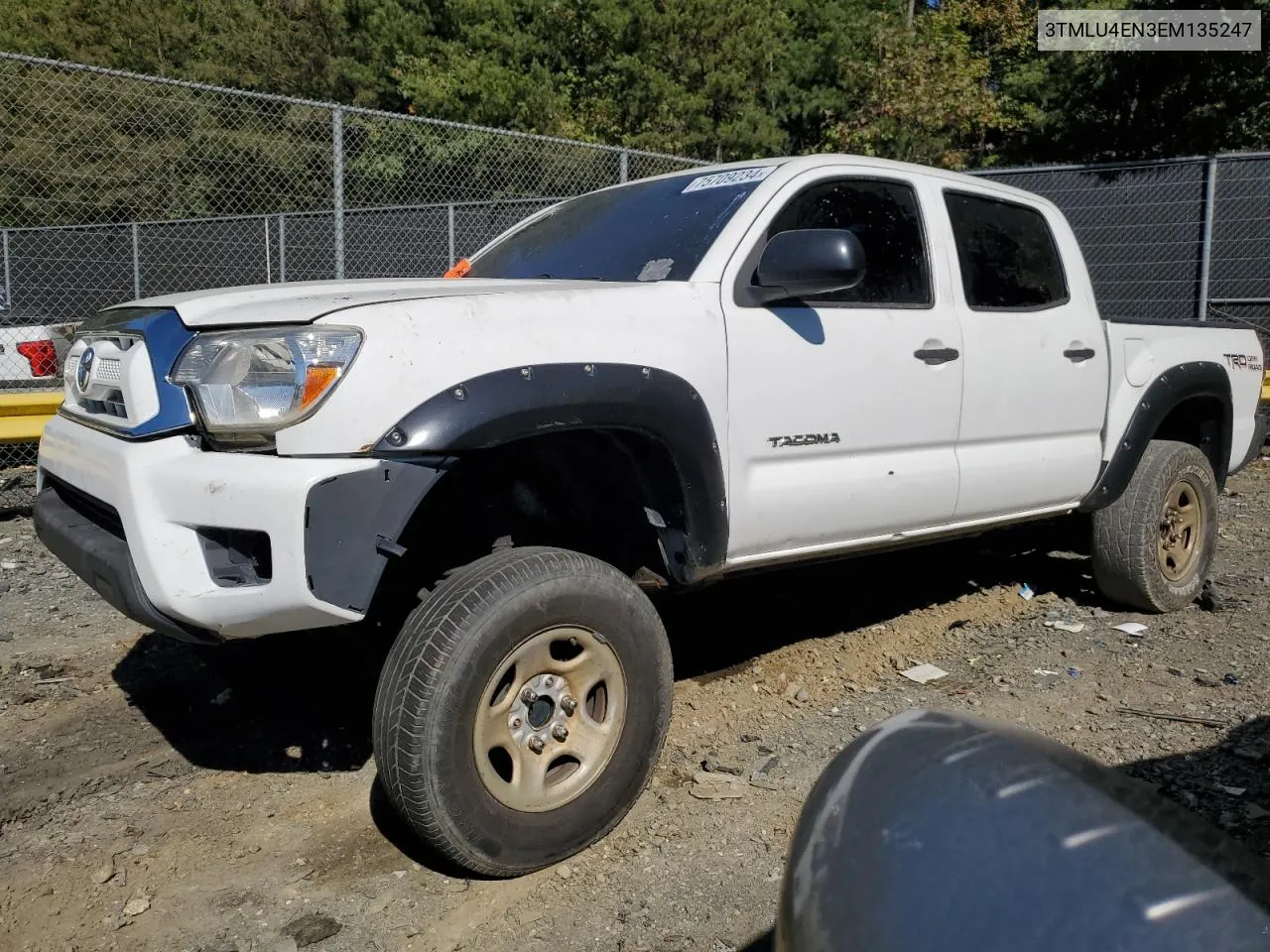 2014 Toyota Tacoma Double Cab VIN: 3TMLU4EN3EM135247 Lot: 75709234