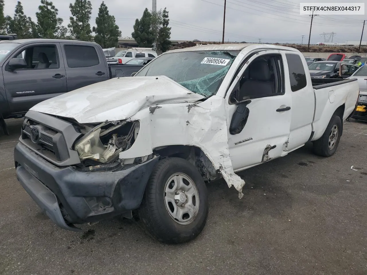 2014 Toyota Tacoma Access Cab VIN: 5TFTX4CN8EX044317 Lot: 76609554