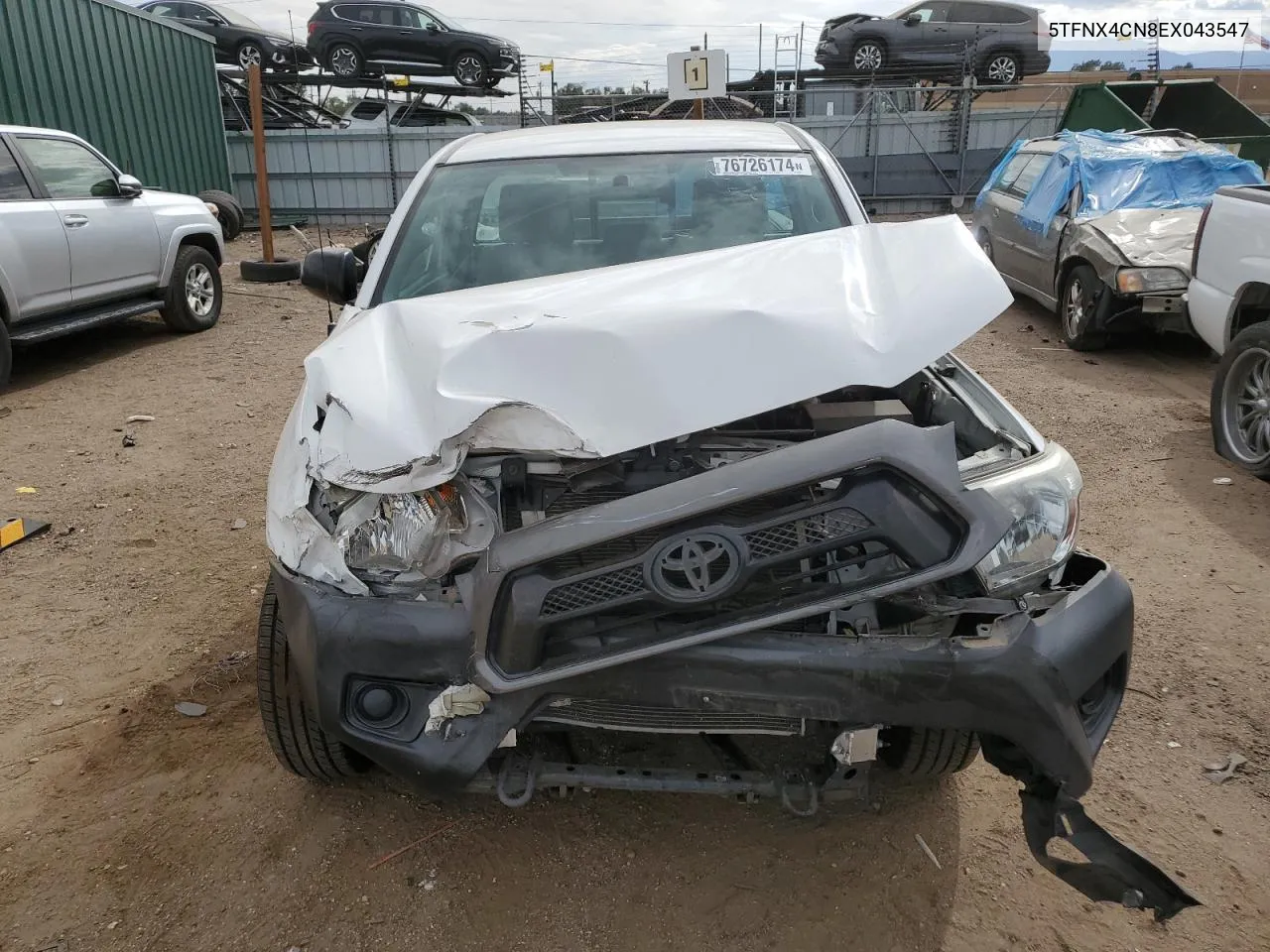 2014 Toyota Tacoma VIN: 5TFNX4CN8EX043547 Lot: 76726174