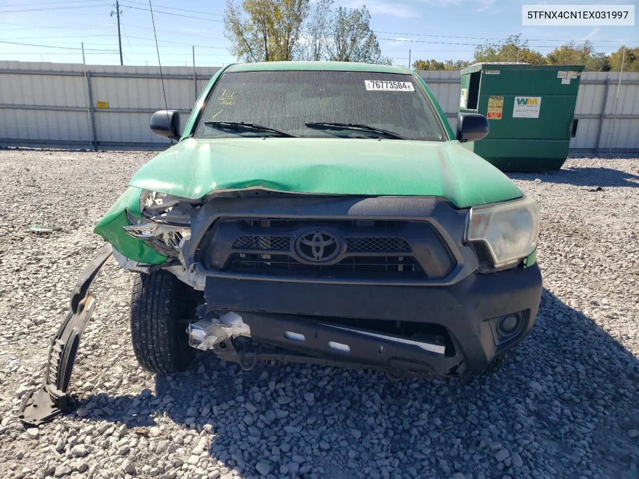 2014 Toyota Tacoma VIN: 5TFNX4CN1EX031997 Lot: 76773584