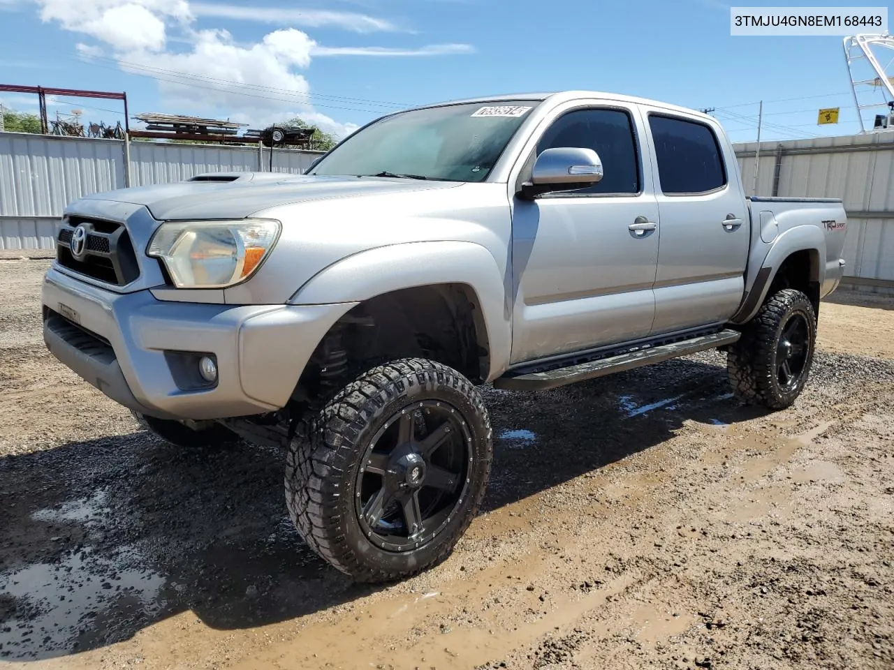 2014 Toyota Tacoma Double Cab Prerunner VIN: 3TMJU4GN8EM168443 Lot: 76939514