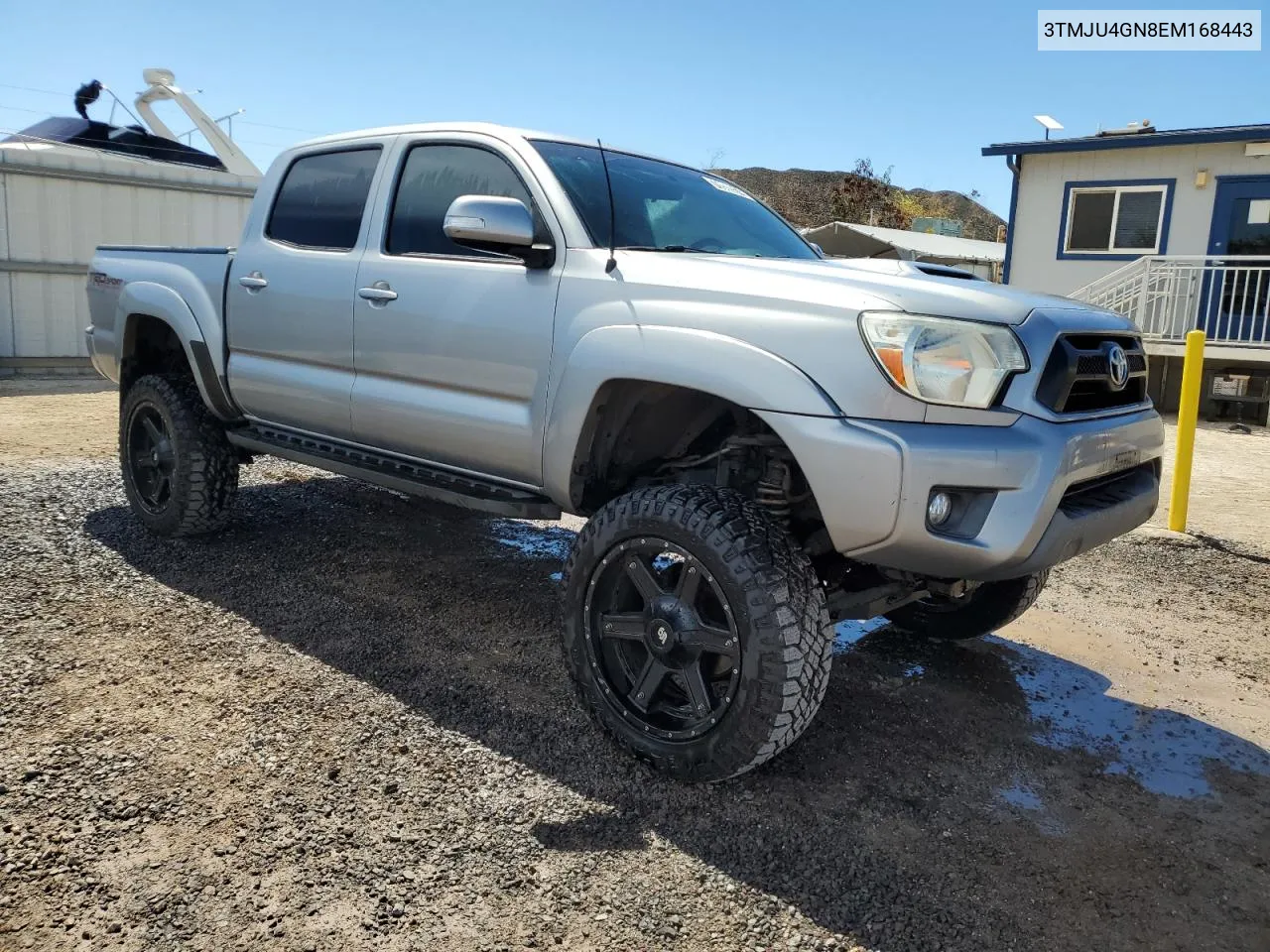 2014 Toyota Tacoma Double Cab Prerunner VIN: 3TMJU4GN8EM168443 Lot: 76939514