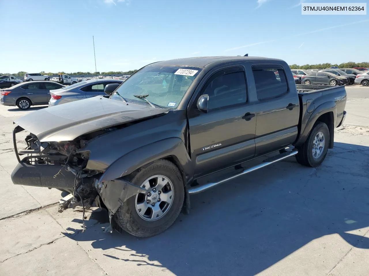 2014 Toyota Tacoma Double Cab Prerunner VIN: 3TMJU4GN4EM162364 Lot: 77007294