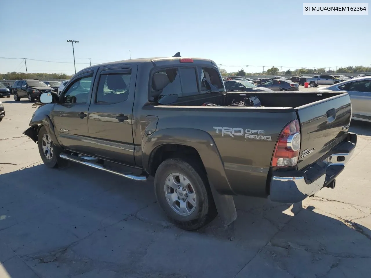 2014 Toyota Tacoma Double Cab Prerunner VIN: 3TMJU4GN4EM162364 Lot: 77007294