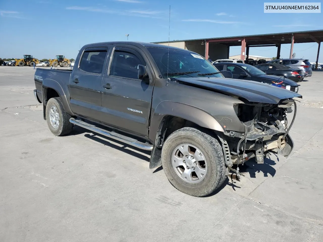 2014 Toyota Tacoma Double Cab Prerunner VIN: 3TMJU4GN4EM162364 Lot: 77007294