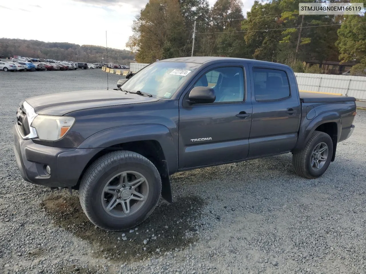 2014 Toyota Tacoma Double Cab Prerunner VIN: 3TMJU4GN0EM166119 Lot: 77277074