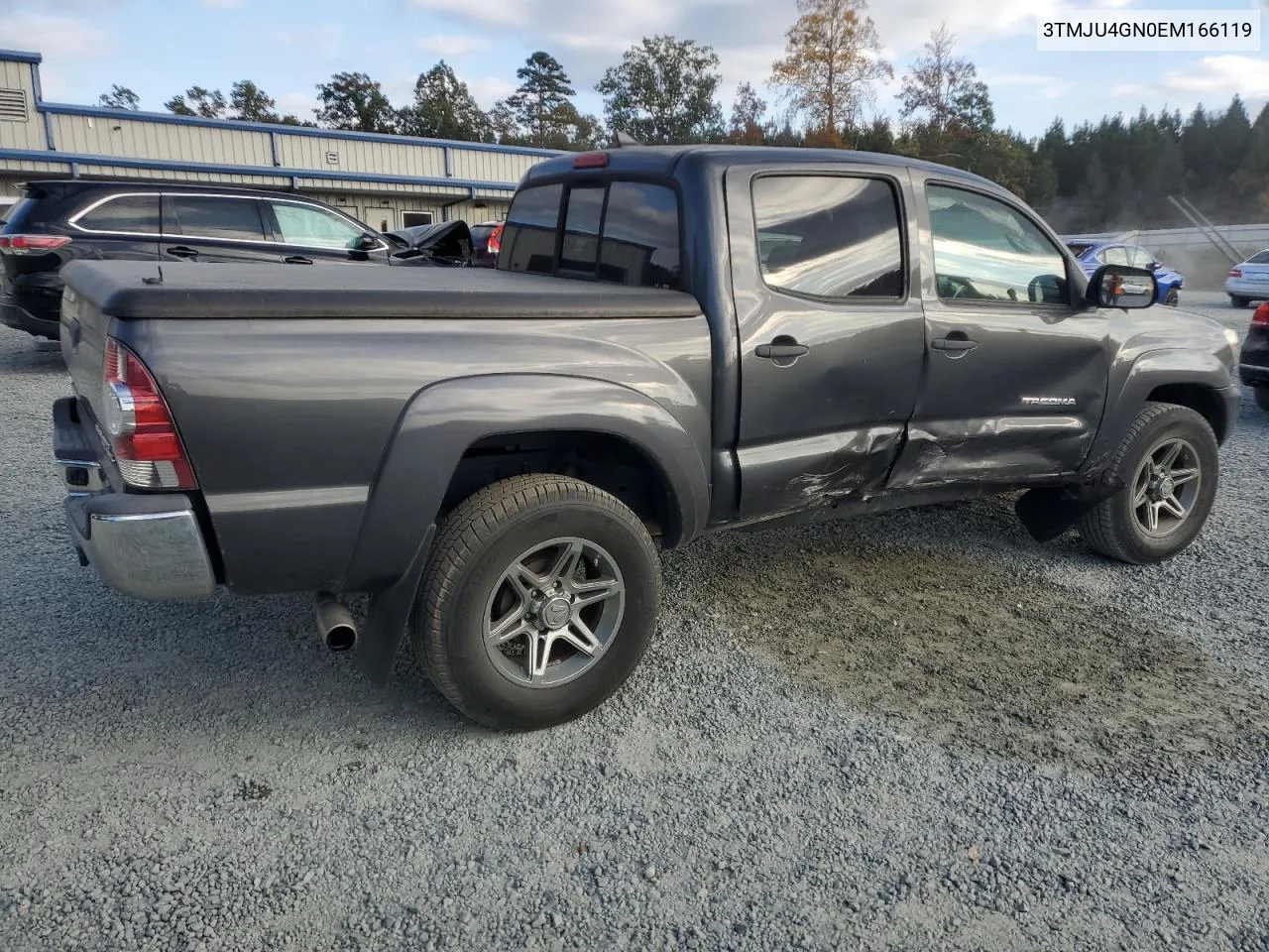 2014 Toyota Tacoma Double Cab Prerunner VIN: 3TMJU4GN0EM166119 Lot: 77277074