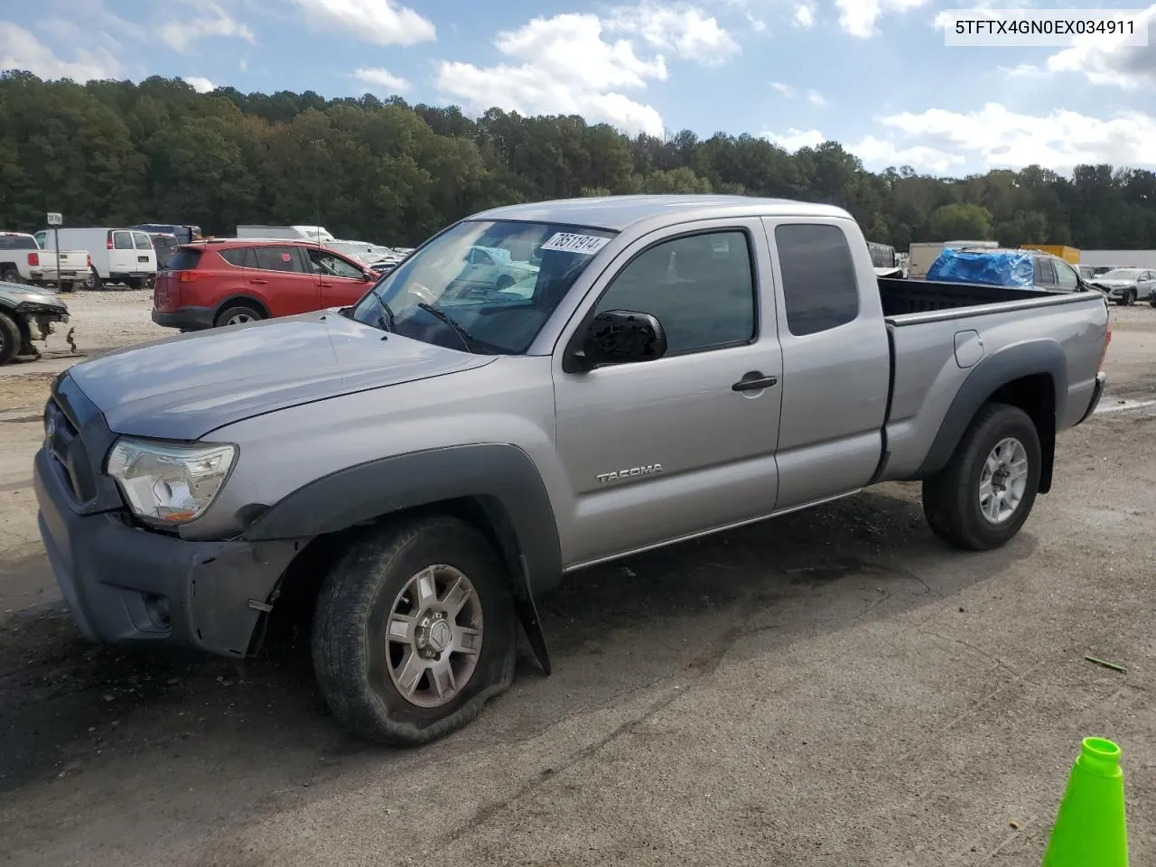 2014 Toyota Tacoma Prerunner Access Cab VIN: 5TFTX4GN0EX034911 Lot: 78511914