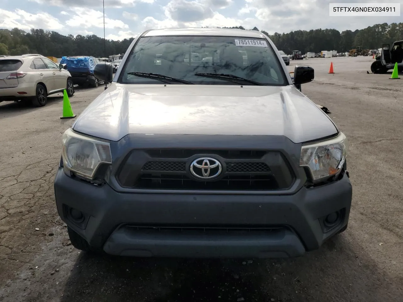 2014 Toyota Tacoma Prerunner Access Cab VIN: 5TFTX4GN0EX034911 Lot: 78511914