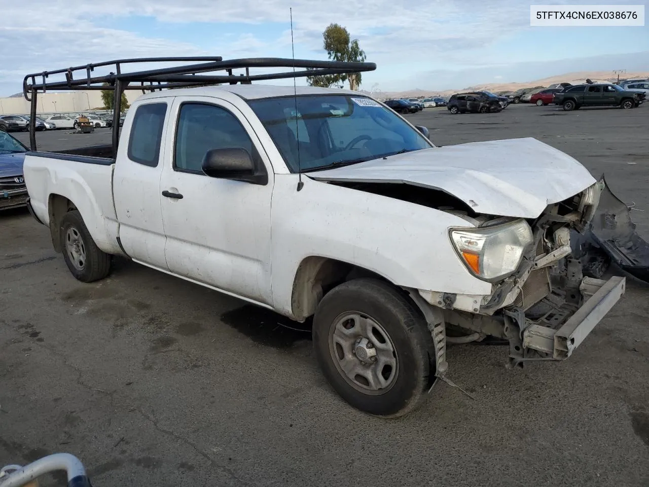 2014 Toyota Tacoma Access Cab VIN: 5TFTX4CN6EX038676 Lot: 78522604