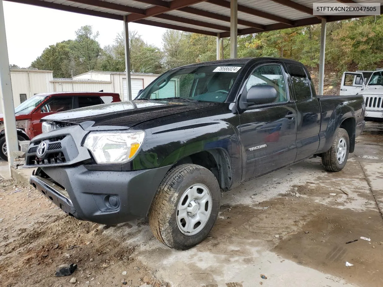 2014 Toyota Tacoma Access Cab VIN: 5TFTX4CN2EX047505 Lot: 78586024