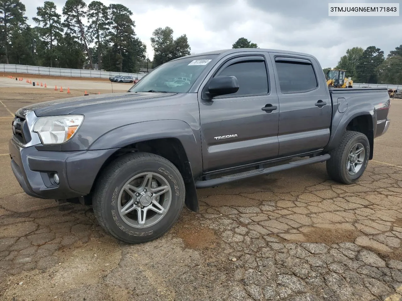 2014 Toyota Tacoma Double Cab Prerunner VIN: 3TMJU4GN6EM171843 Lot: 78720864