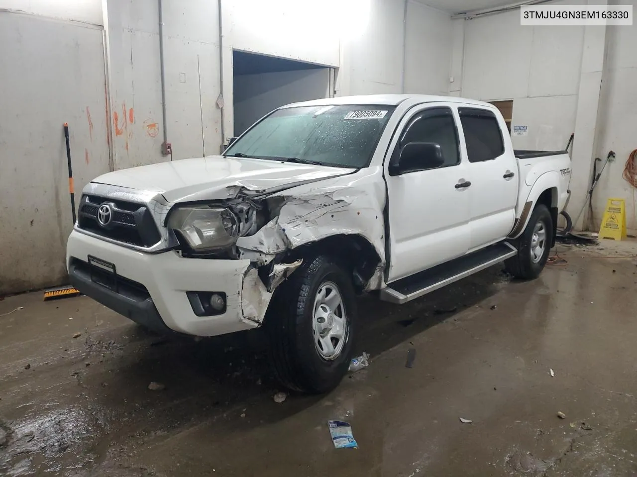 2014 Toyota Tacoma Double Cab Prerunner VIN: 3TMJU4GN3EM163330 Lot: 79005094