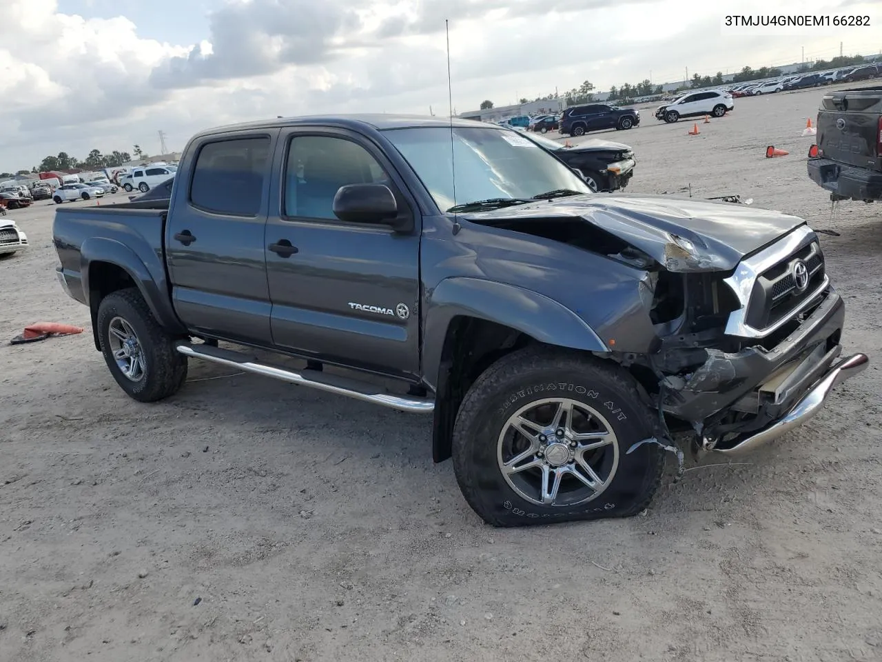 2014 Toyota Tacoma Double Cab Prerunner VIN: 3TMJU4GN0EM166282 Lot: 79682314