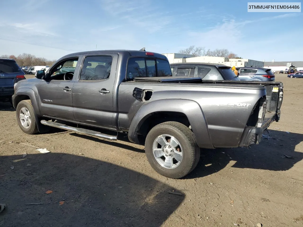 2014 Toyota Tacoma Acc VIN: 3TMMU4FN1EM064486 Lot: 80538254