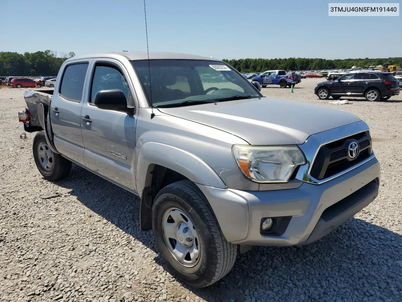 2015 Toyota Tacoma Double Cab Prerunner VIN: 3TMJU4GN5FM191440 Lot: 60065254