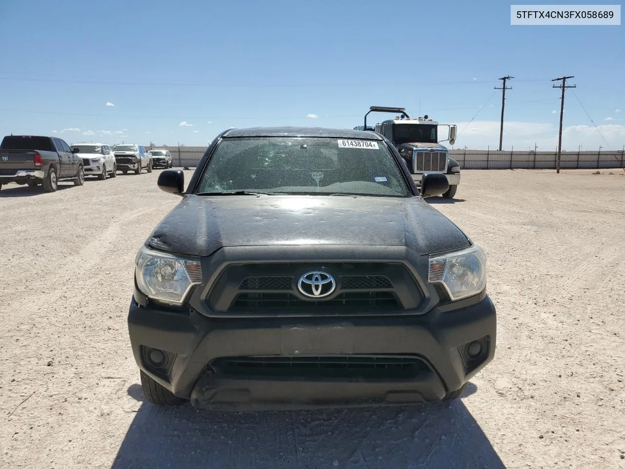 2015 Toyota Tacoma Access Cab VIN: 5TFTX4CN3FX058689 Lot: 61438704