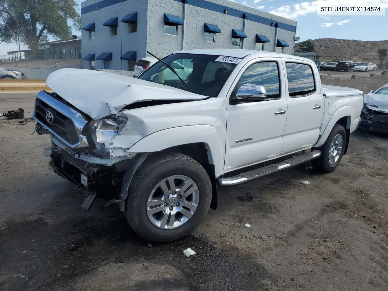 2015 Toyota Tacoma Double Cab VIN: 5TFLU4EN7FX114574 Lot: 70207434