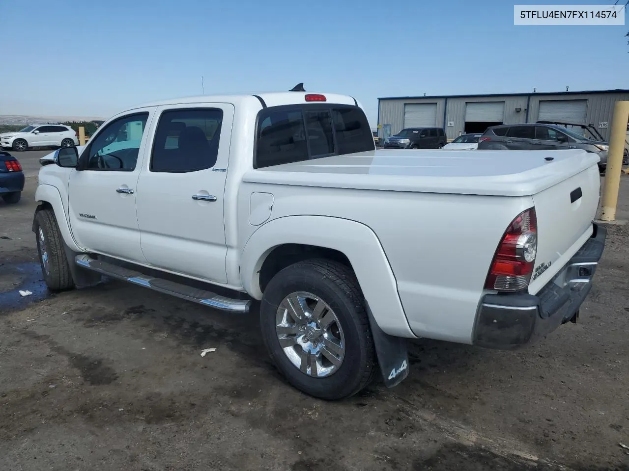 2015 Toyota Tacoma Double Cab VIN: 5TFLU4EN7FX114574 Lot: 70207434