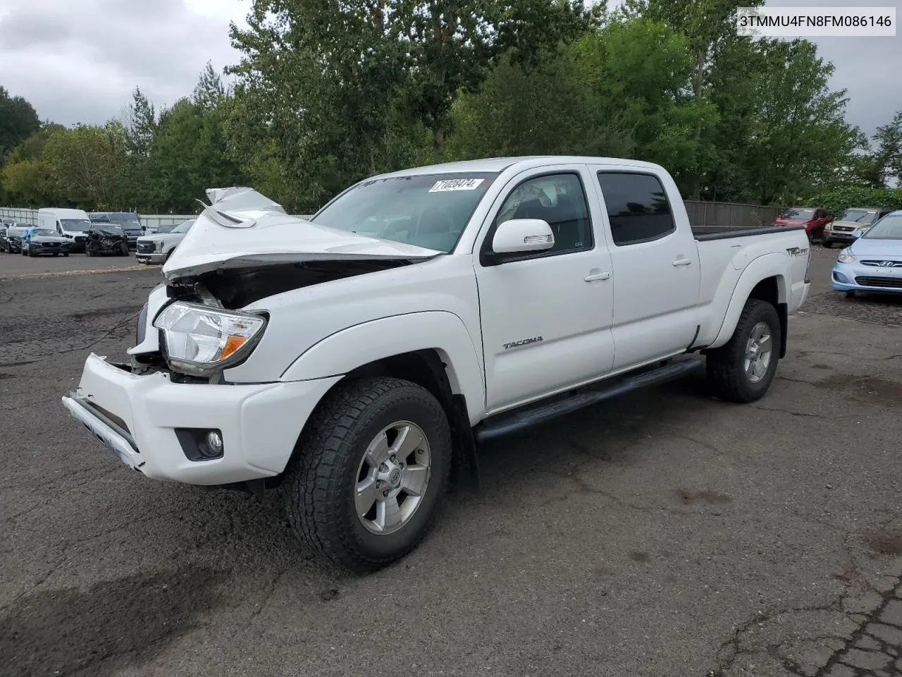 2015 Toyota Tacoma Double Cab Long Bed VIN: 3TMMU4FN8FM086146 Lot: 71028474