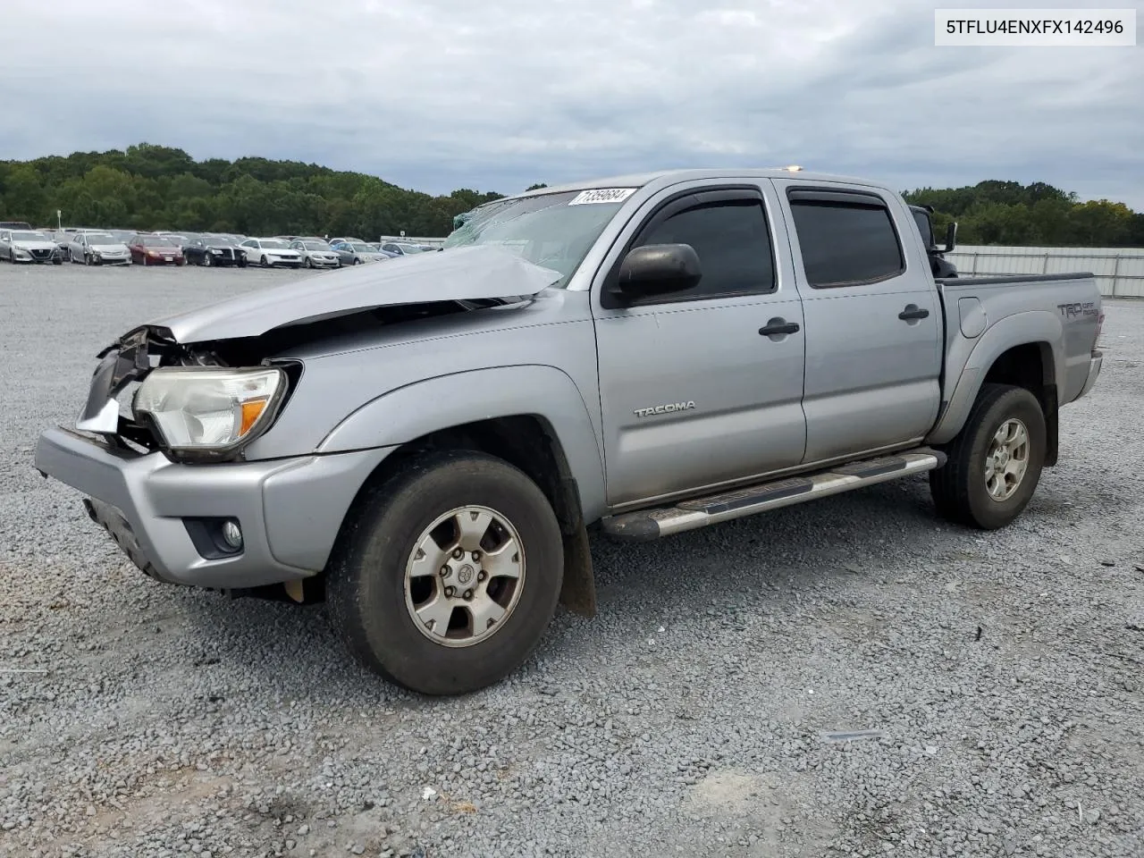 2015 Toyota Tacoma Double Cab VIN: 5TFLU4ENXFX142496 Lot: 71359684