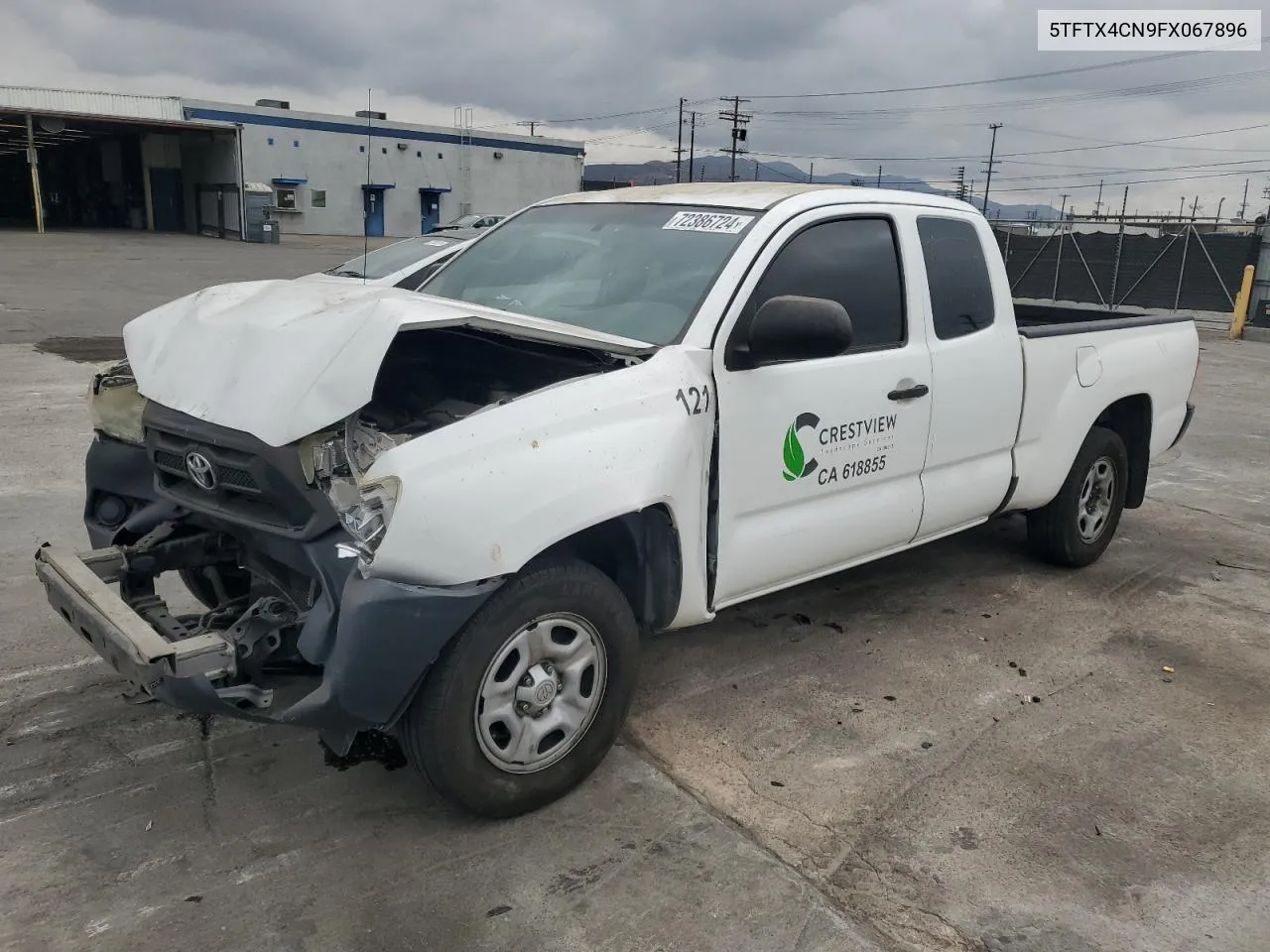 2015 Toyota Tacoma Access Cab VIN: 5TFTX4CN9FX067896 Lot: 72386724