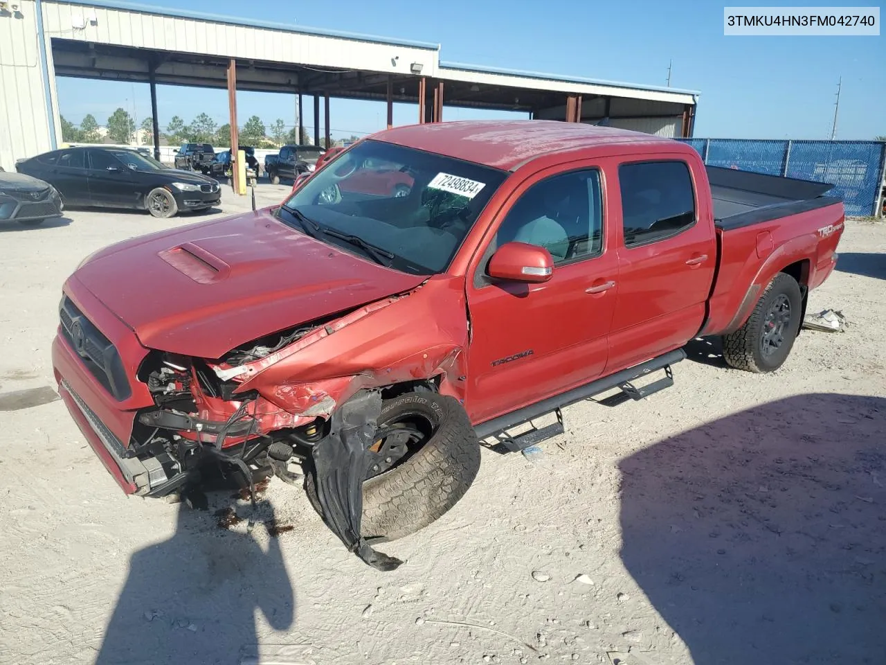 2015 Toyota Tacoma Double Cab Prerunner Long Bed VIN: 3TMKU4HN3FM042740 Lot: 72498834