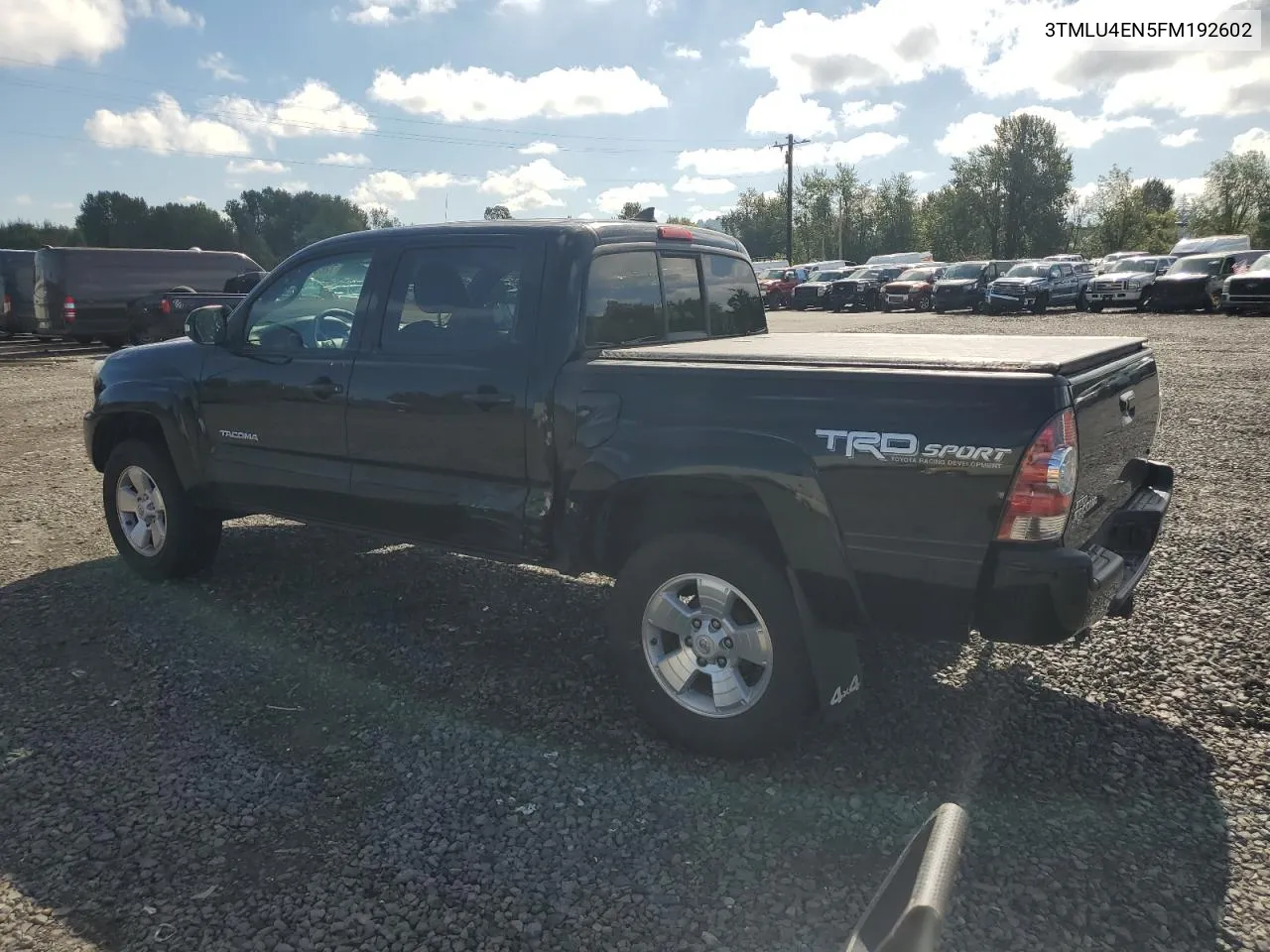 2015 Toyota Tacoma Double Cab VIN: 3TMLU4EN5FM192602 Lot: 72635774