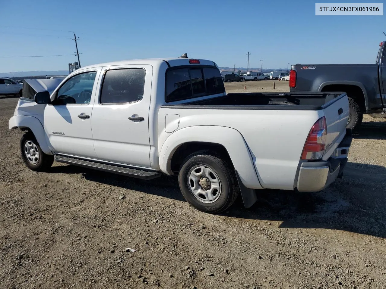 2015 Toyota Tacoma Double Cab VIN: 5TFJX4CN3FX061986 Lot: 72746974