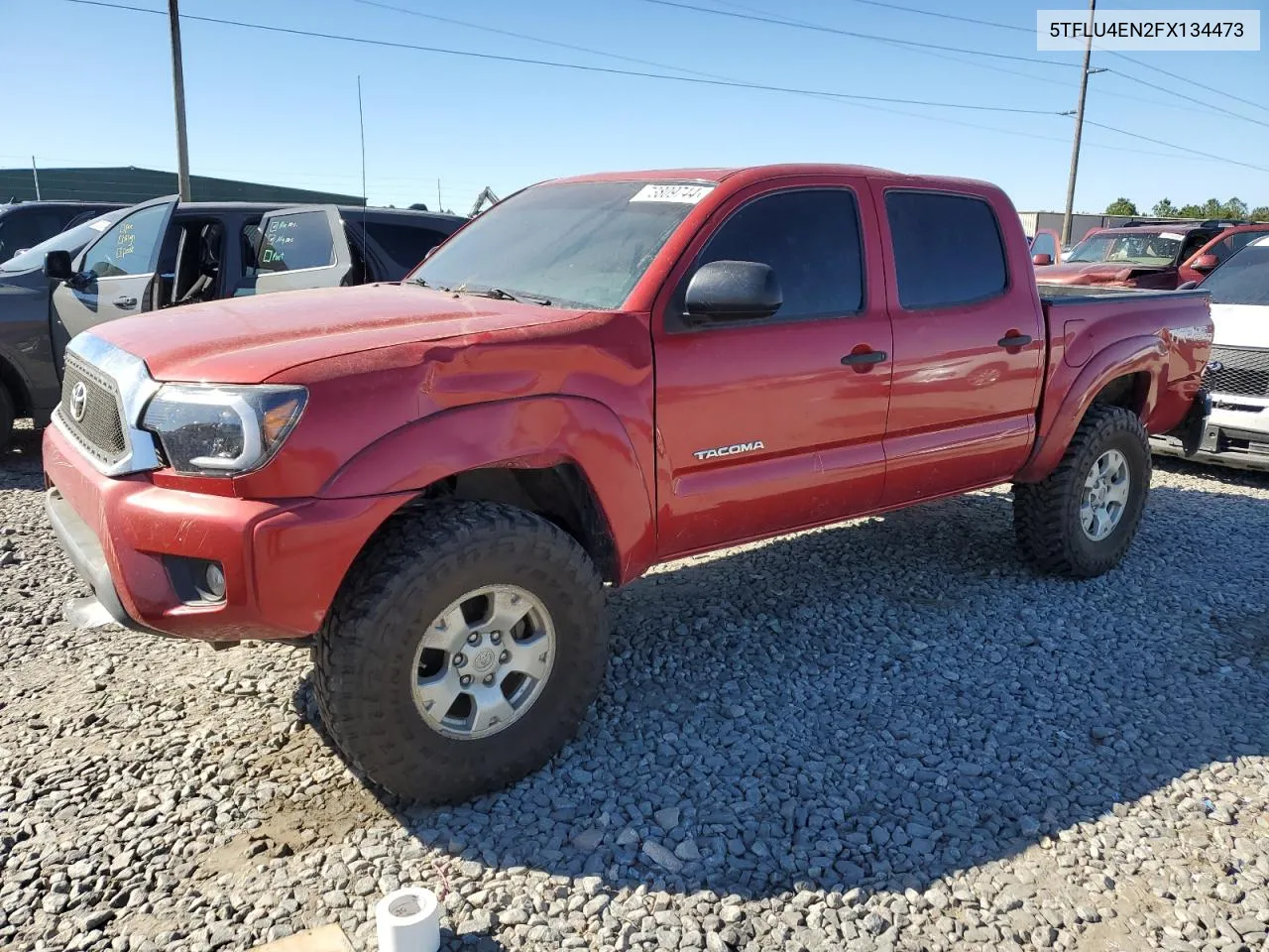 2015 Toyota Tacoma Double Cab VIN: 5TFLU4EN2FX134473 Lot: 73809744