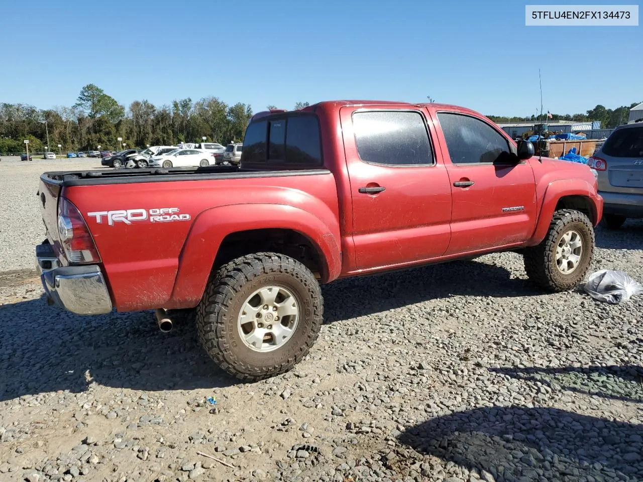 2015 Toyota Tacoma Double Cab VIN: 5TFLU4EN2FX134473 Lot: 73809744