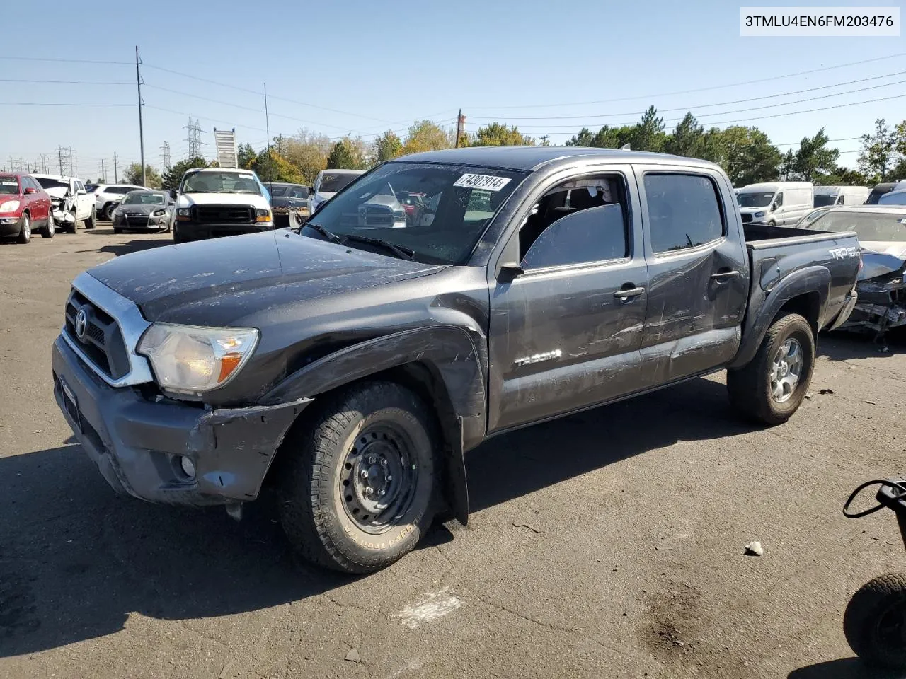 2015 Toyota Tacoma Double Cab VIN: 3TMLU4EN6FM203476 Lot: 74307914