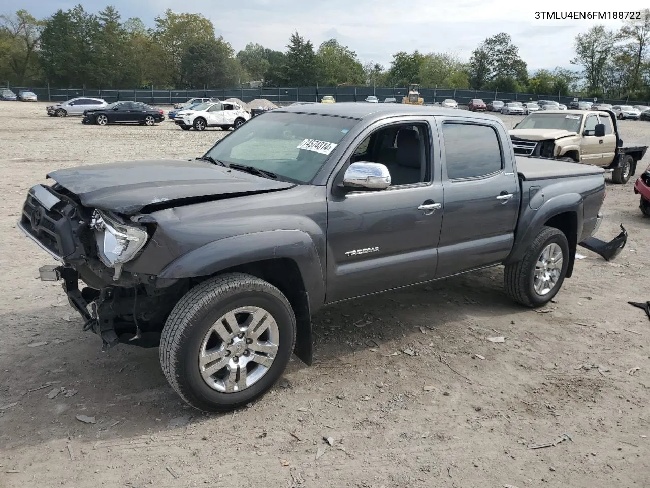 2015 Toyota Tacoma Double Cab VIN: 3TMLU4EN6FM188722 Lot: 74574314