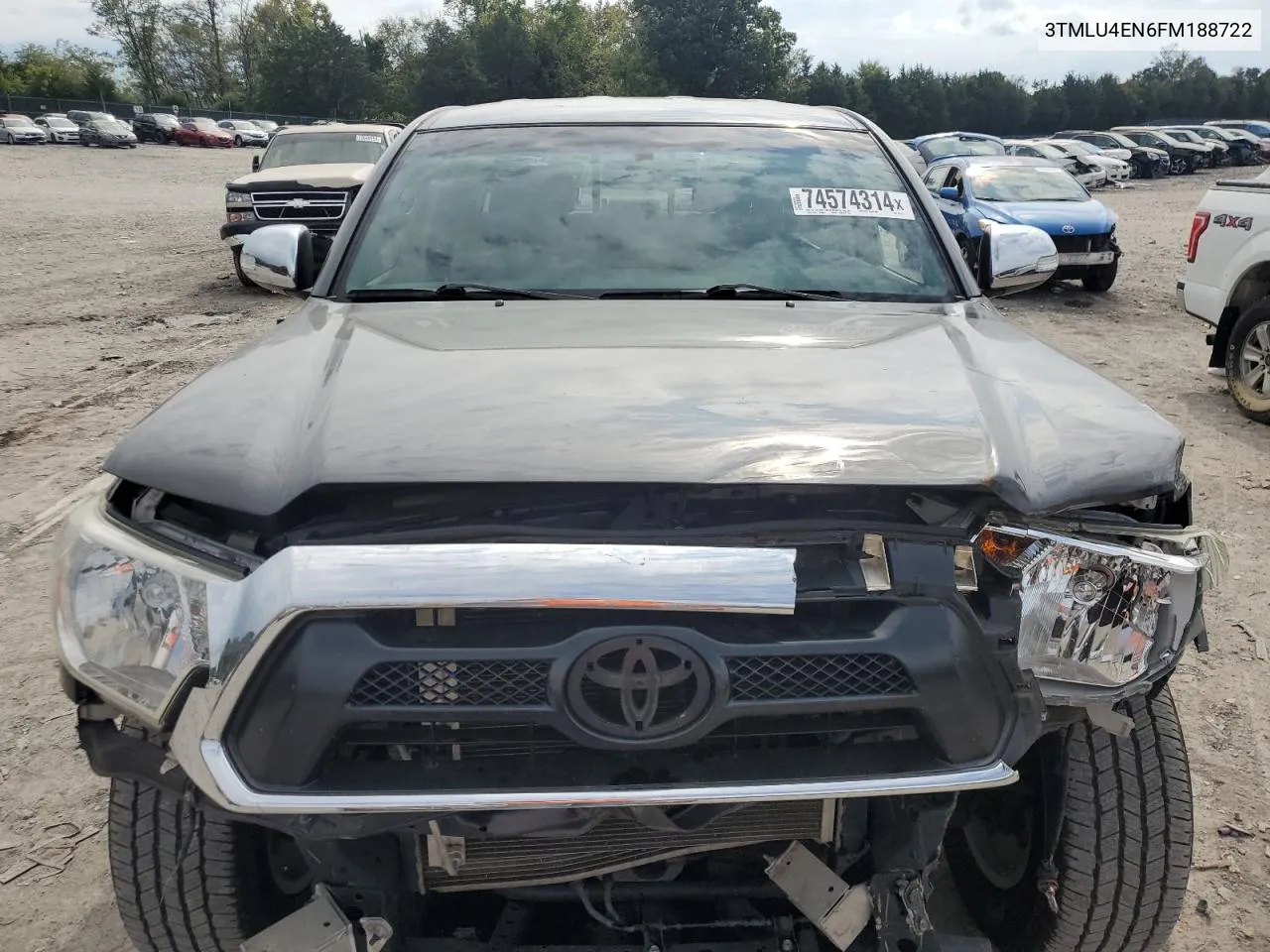 2015 Toyota Tacoma Double Cab VIN: 3TMLU4EN6FM188722 Lot: 74574314