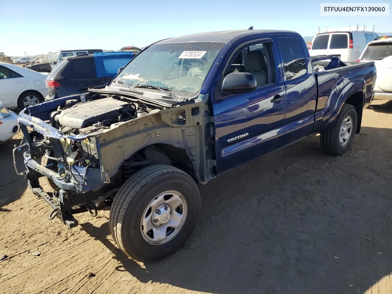 2015 Toyota Tacoma Access Cab VIN: 5TFUU4EN7FX139060 Lot: 74750924