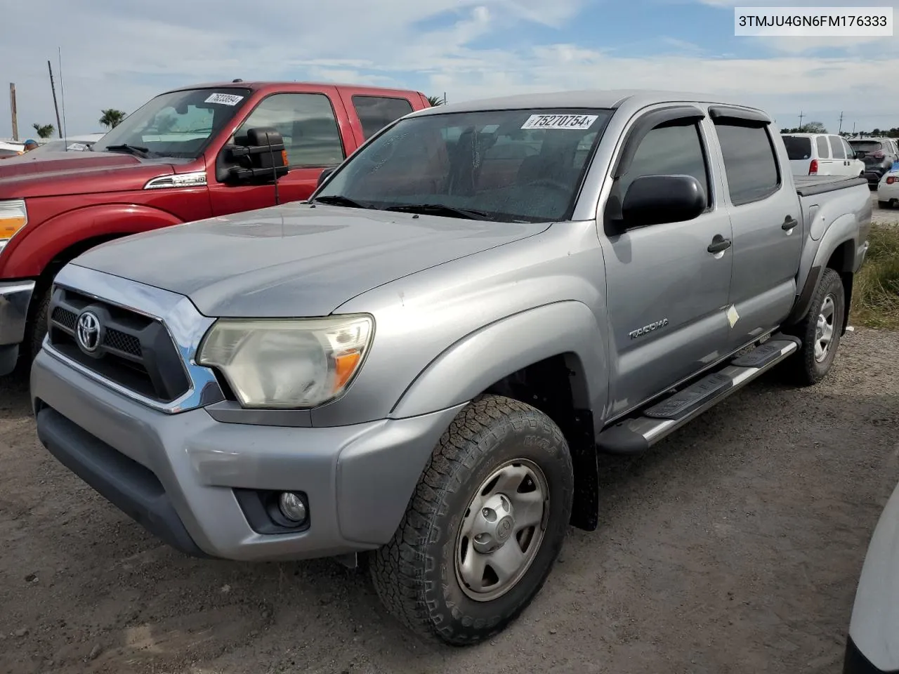 2015 Toyota Tacoma Double Cab Prerunner VIN: 3TMJU4GN6FM176333 Lot: 75270754