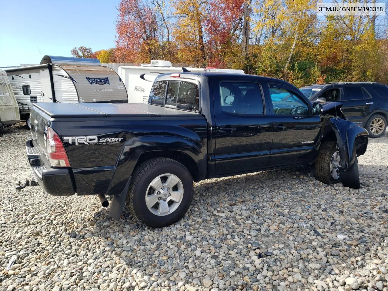 2015 Toyota Tacoma Double Cab Prerunner VIN: 3TMJU4GN8FM193358 Lot: 76559324