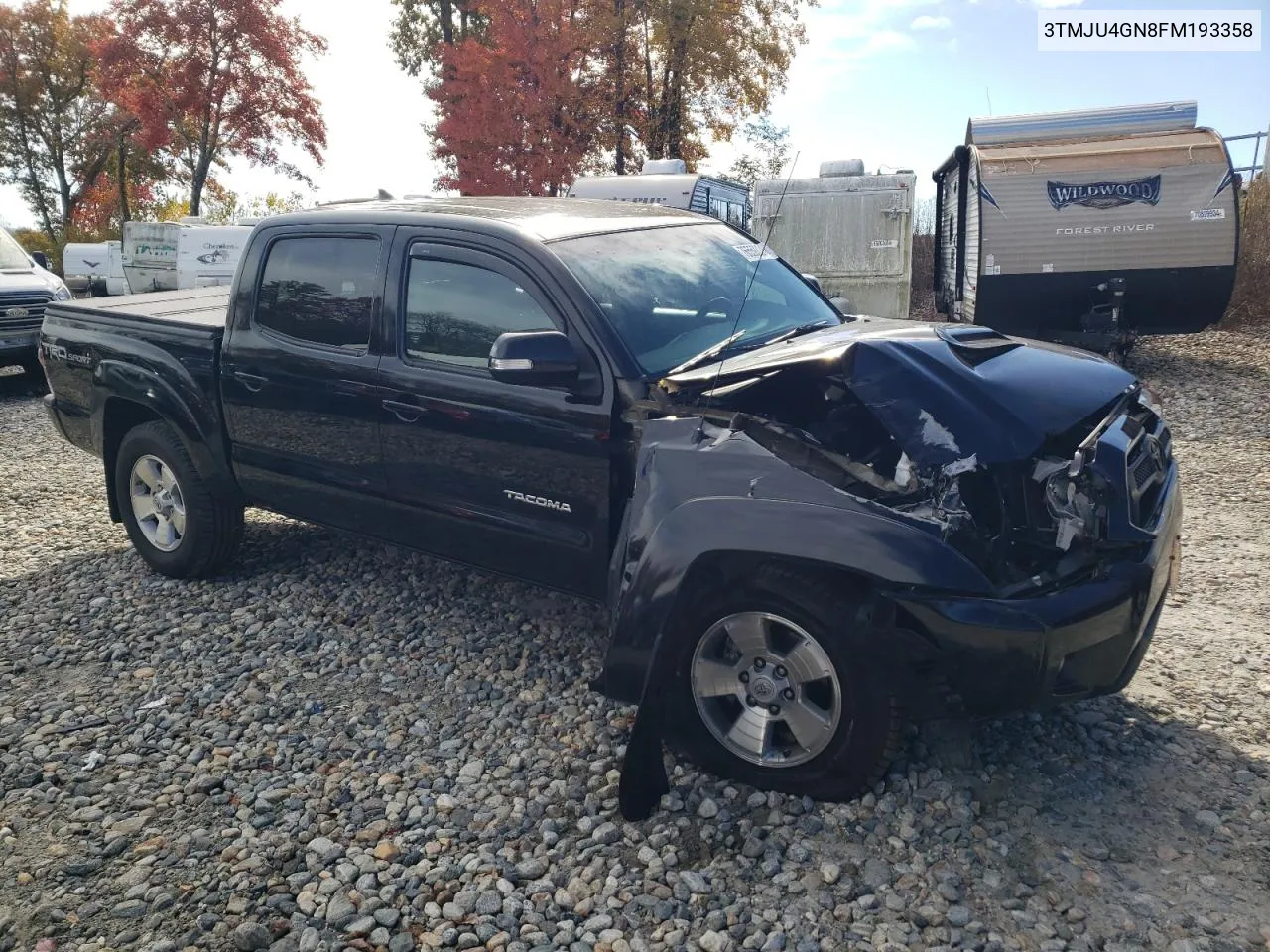 2015 Toyota Tacoma Double Cab Prerunner VIN: 3TMJU4GN8FM193358 Lot: 76559324