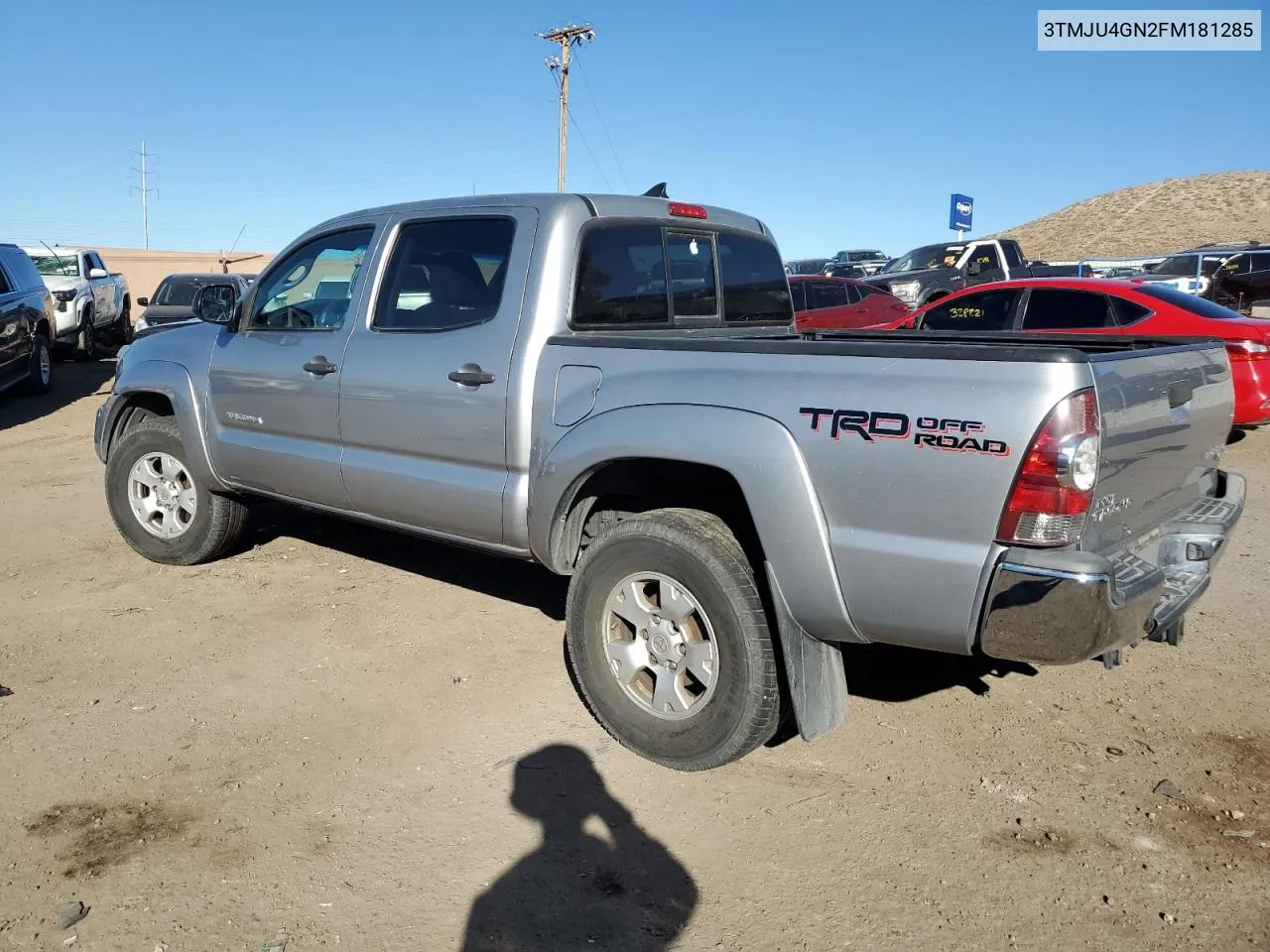 2015 Toyota Tacoma Double Cab Prerunner VIN: 3TMJU4GN2FM181285 Lot: 77010744