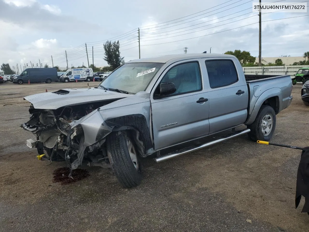 2015 Toyota Tacoma Double Cab Prerunner VIN: 3TMJU4GN1FM176272 Lot: 77323274