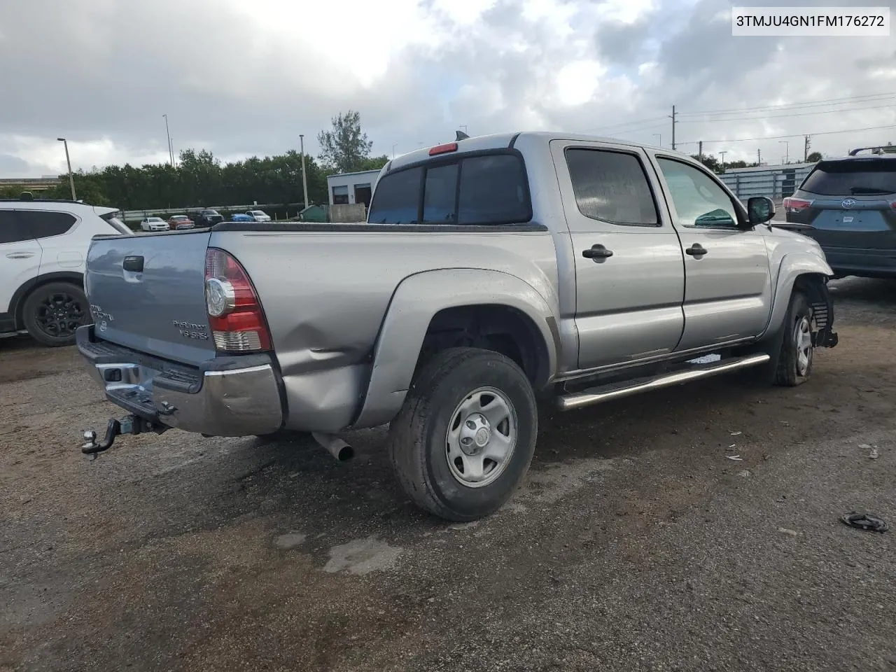 2015 Toyota Tacoma Double Cab Prerunner VIN: 3TMJU4GN1FM176272 Lot: 77323274