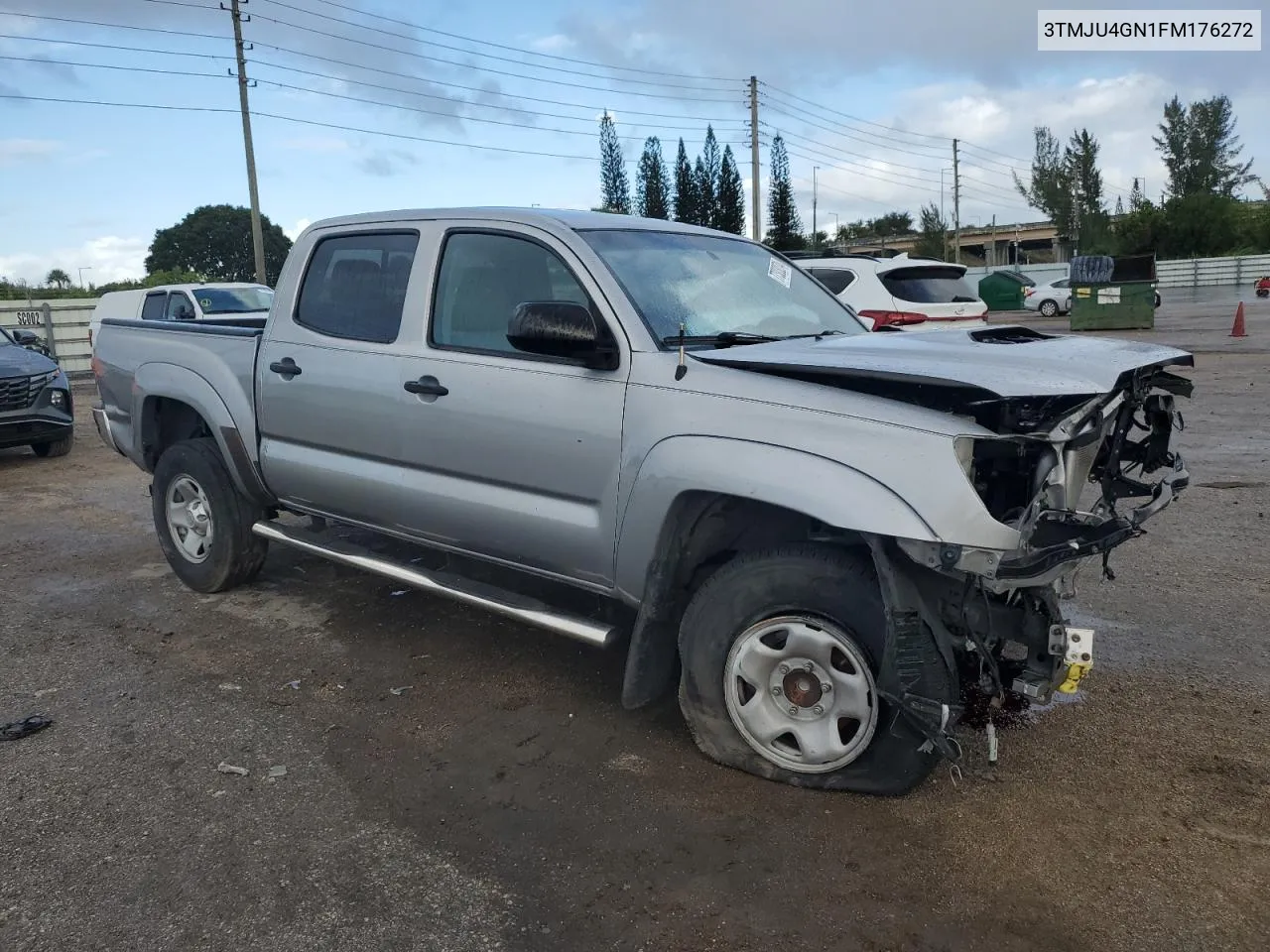 2015 Toyota Tacoma Double Cab Prerunner VIN: 3TMJU4GN1FM176272 Lot: 77323274