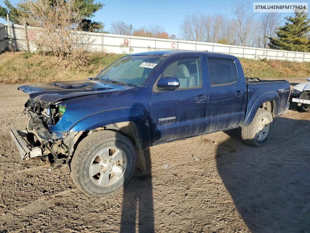 2015 Toyota Tacoma Double Cab VIN: 3TMLU4EN8FM179424 Lot: 77575674