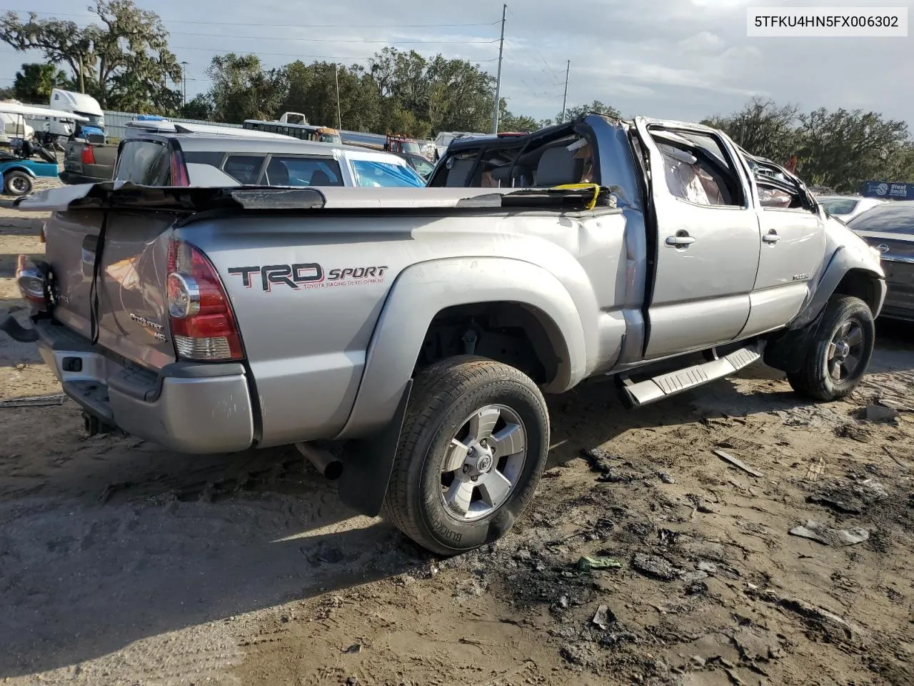 2015 Toyota Tacoma Double Cab Prerunner Long Bed VIN: 5TFKU4HN5FX006302 Lot: 78678084