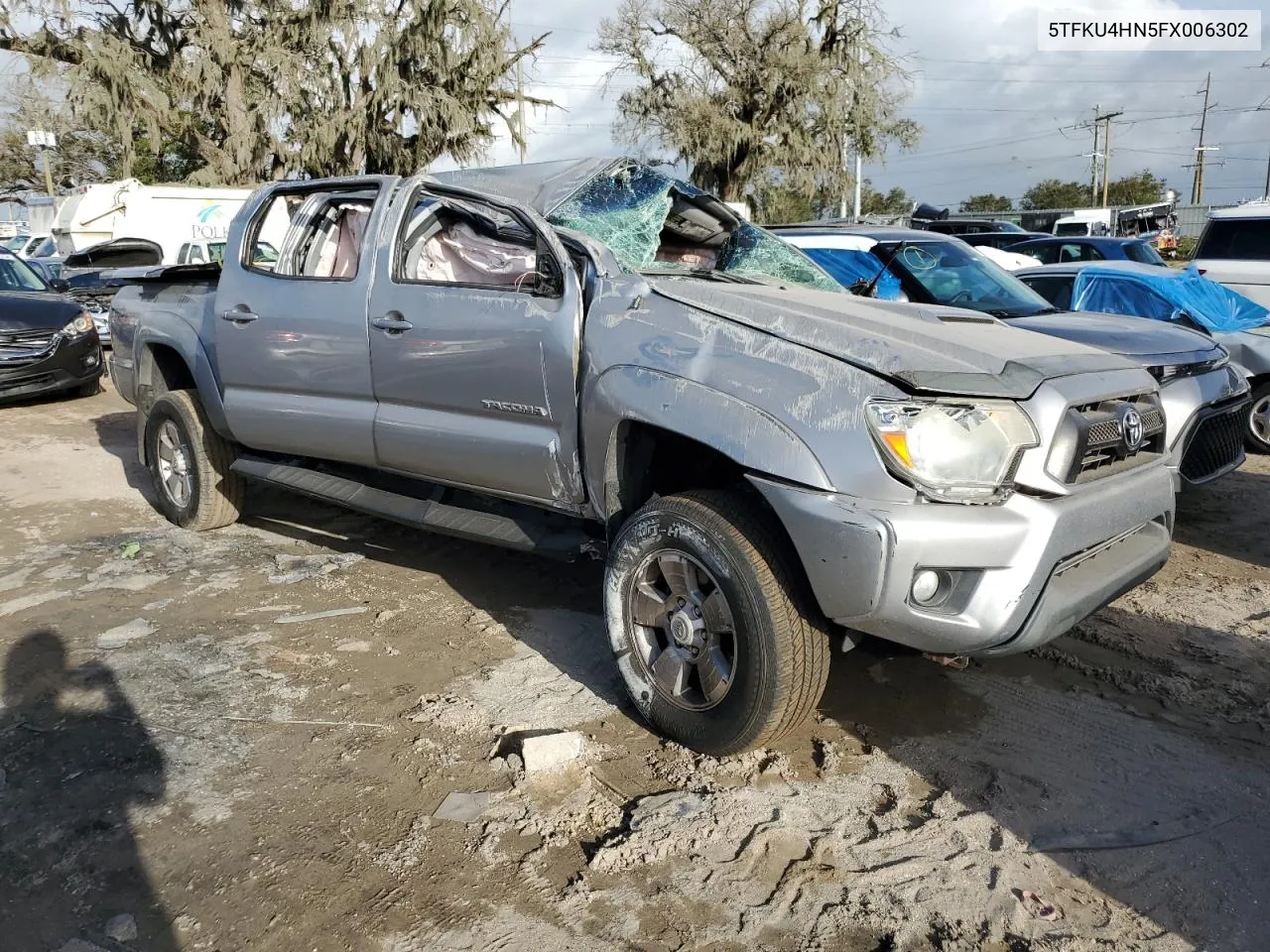 2015 Toyota Tacoma Double Cab Prerunner Long Bed VIN: 5TFKU4HN5FX006302 Lot: 78678084