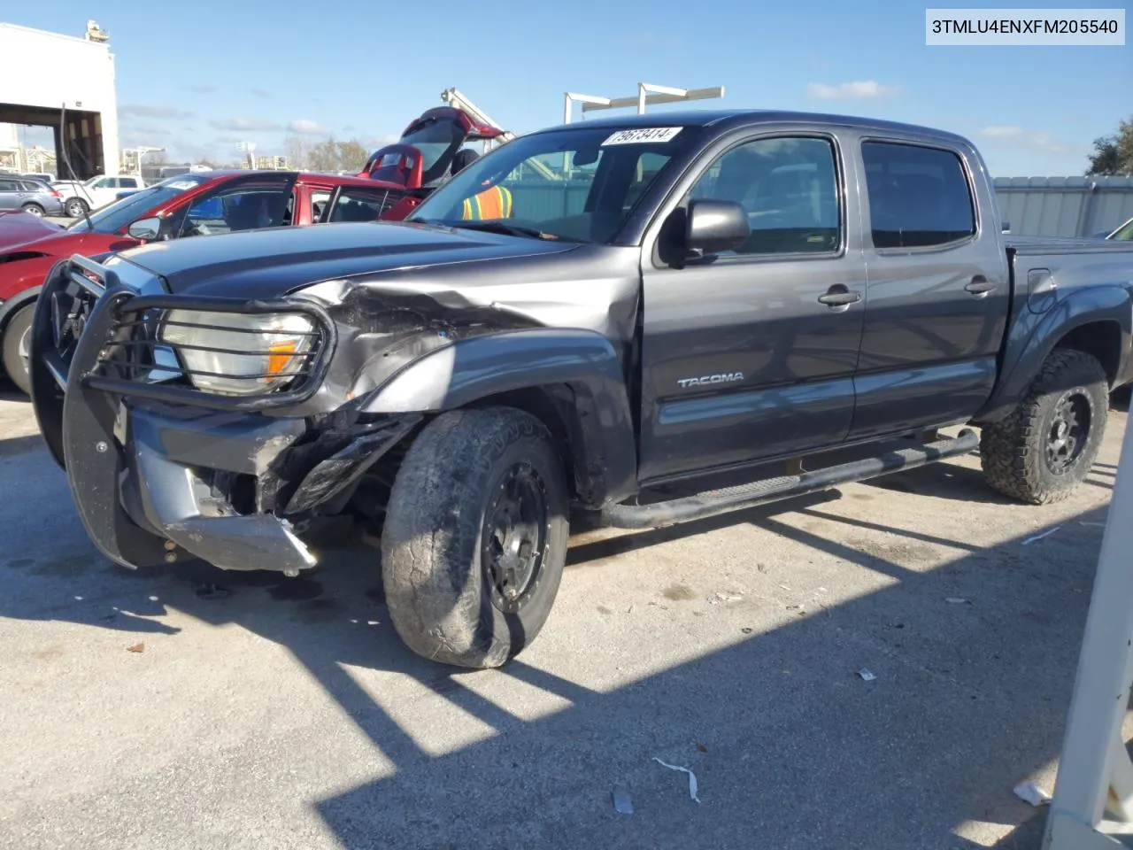 2015 Toyota Tacoma Double Cab VIN: 3TMLU4ENXFM205540 Lot: 79673414