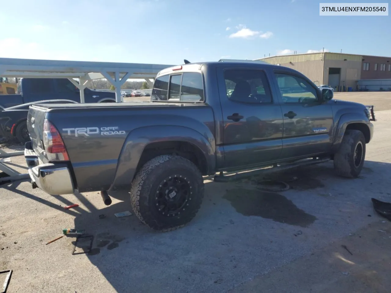 2015 Toyota Tacoma Double Cab VIN: 3TMLU4ENXFM205540 Lot: 79673414